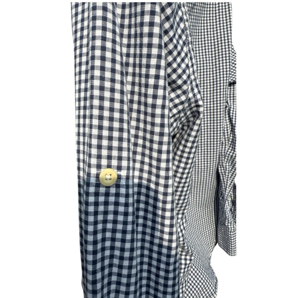 C.C Filson Co Dress Shirt  Plaid Blue %100 Cotton Men’s Large - Picture 4 of 9